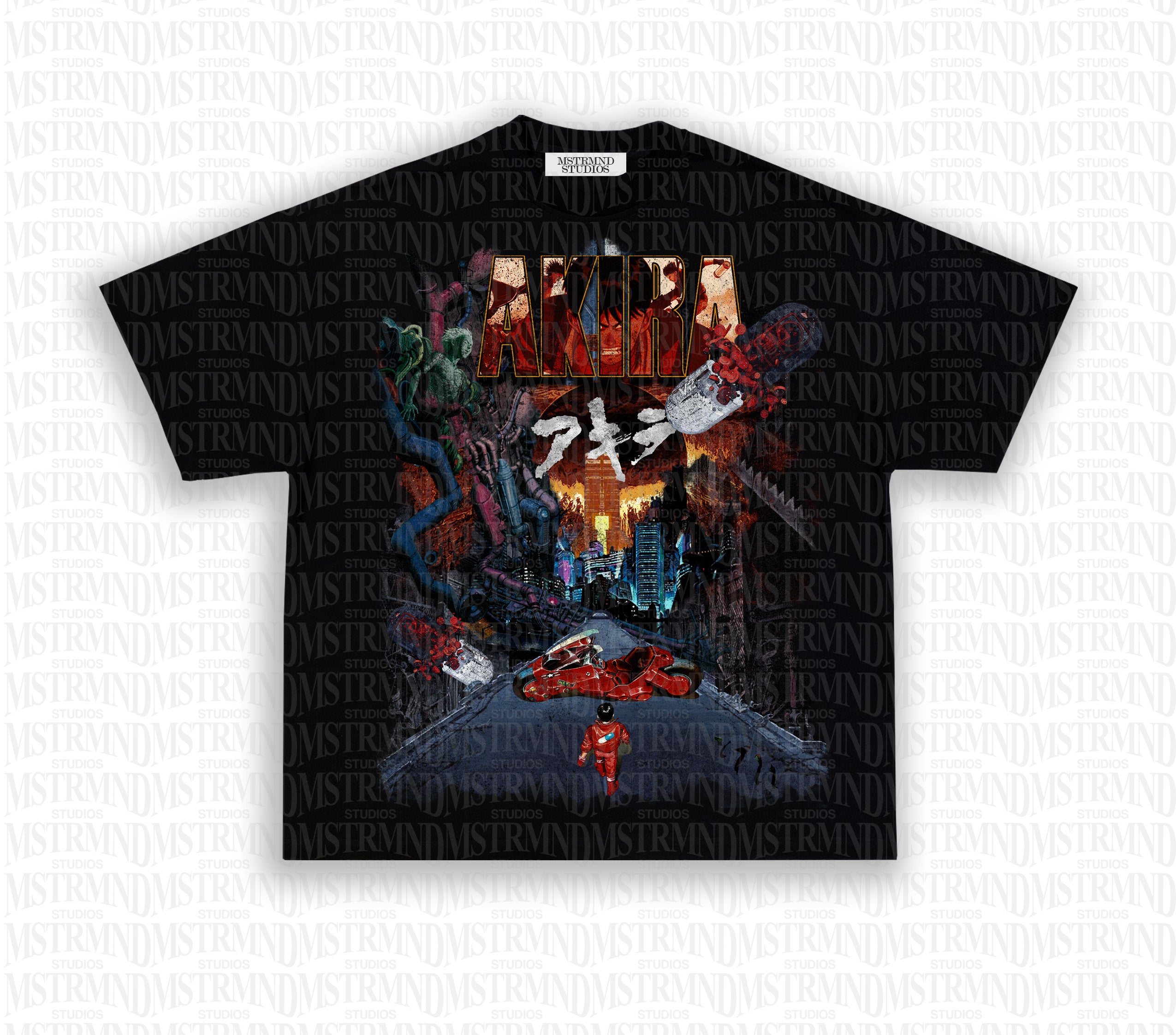 Akira Vintage Tee - Distressed Heavyweight Cotton | Relaxed Fit